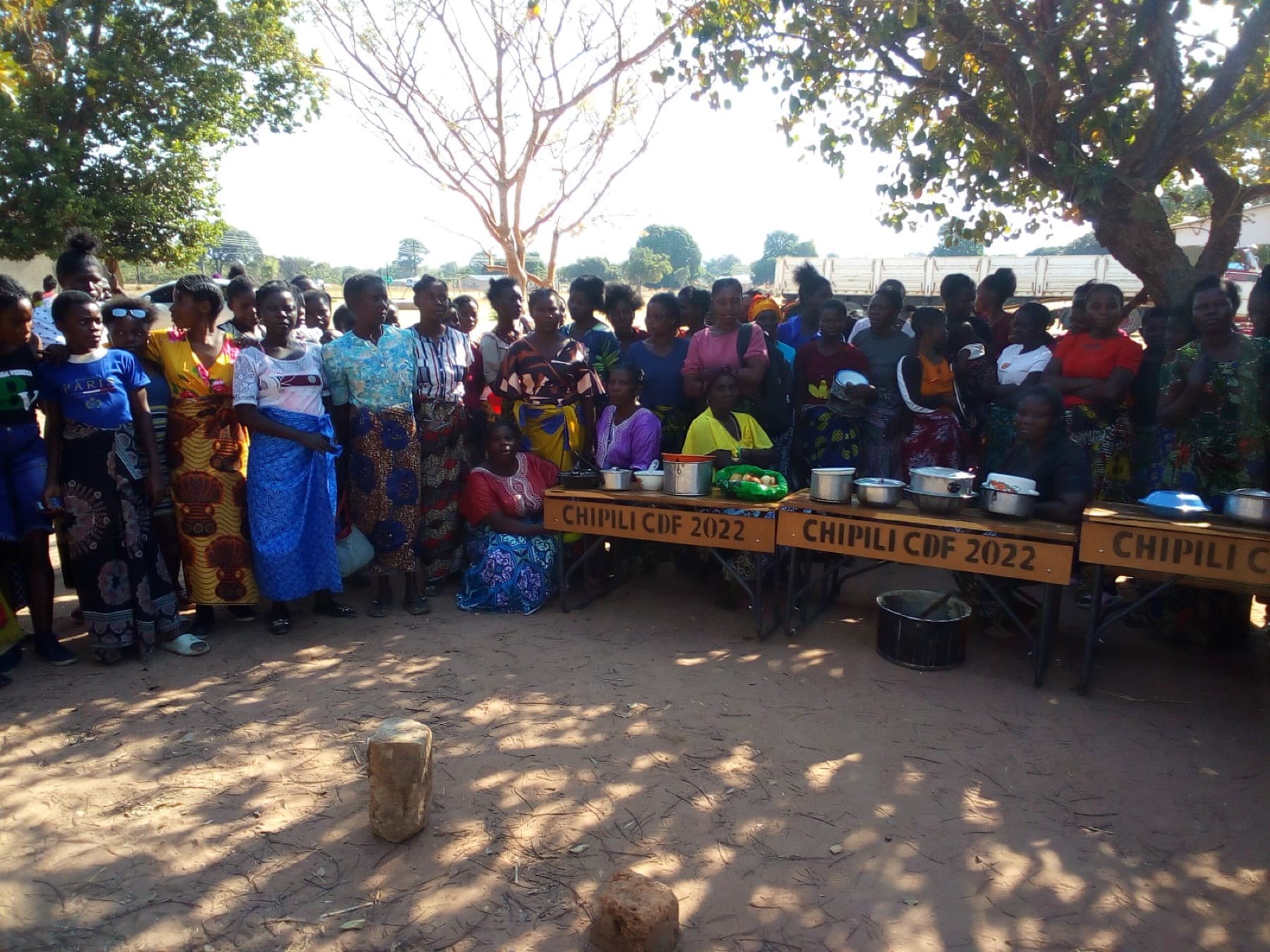 Community cooking demonstration in Chipili, Luapula Province