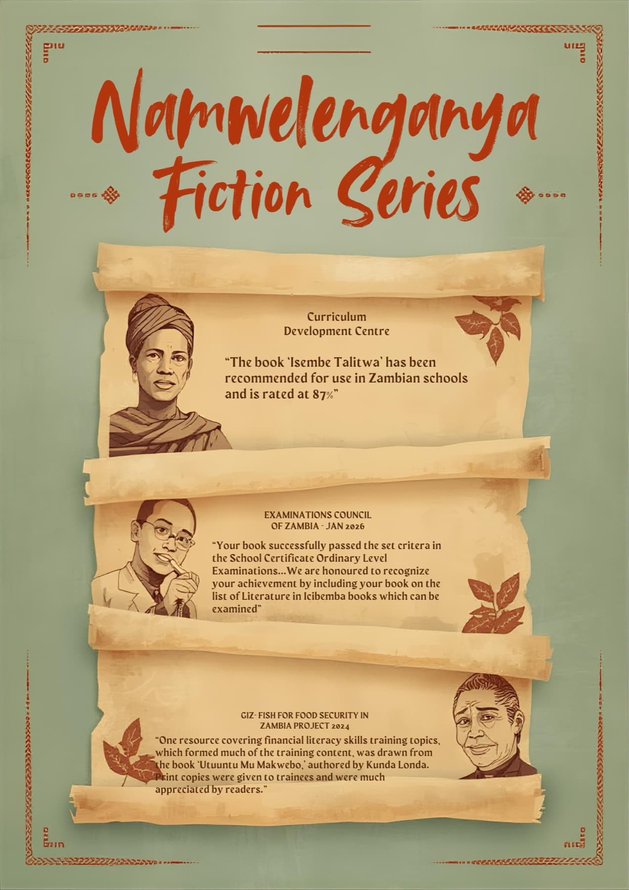 Namwelendanya Fiction Series poster highlighting school and project endorsements